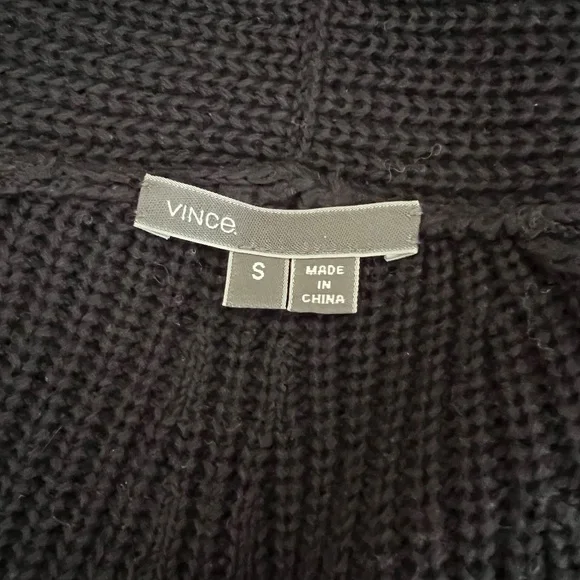 Vince navy blue shawl collar cotton cardigan - Picture 6 of 8